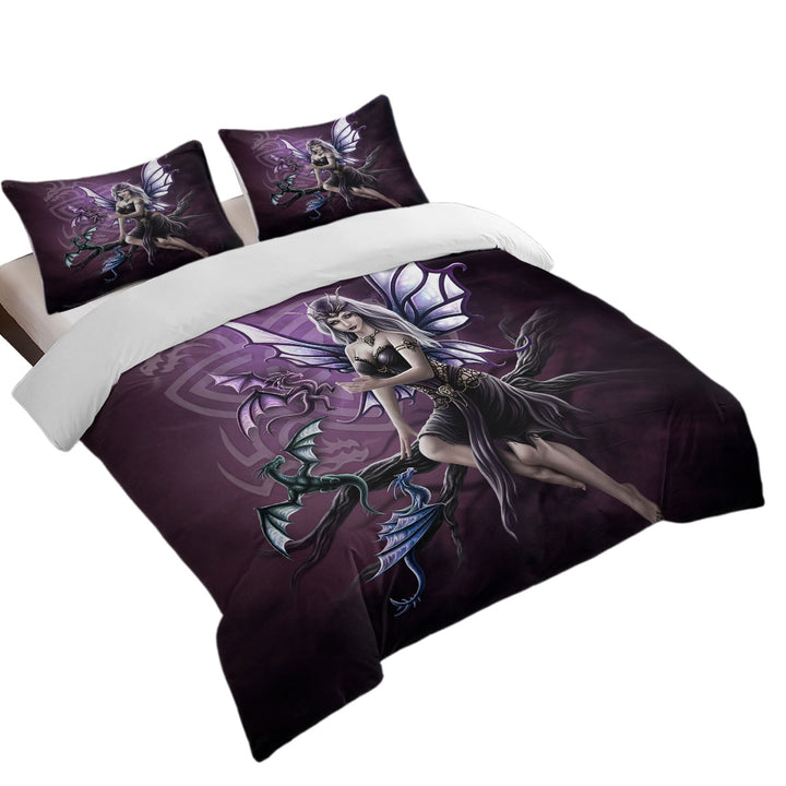 Fantasy Art Butterfly Girl the Dragon Keeper Duvet Covers