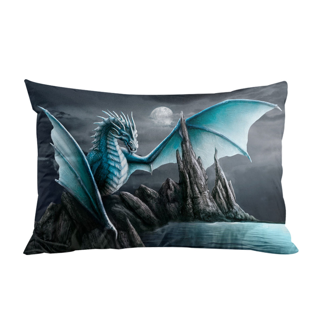 Fantasy Art Cameron Ice Blue Dragon Pillow Cases