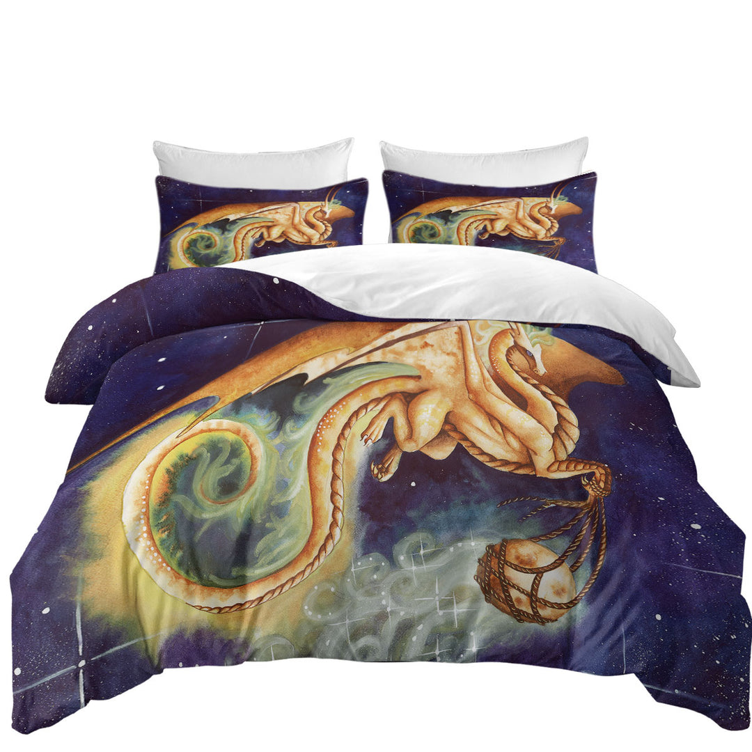 Fantasy Art Carry the Moon Dragon Duvet Covers