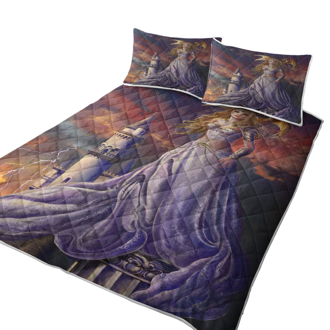 Fantasy Art Castle and the Beautiful Dragon Princess Quilt Shop Near Me