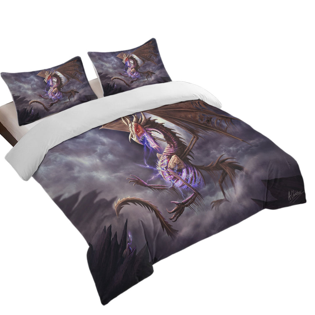 Fantasy Art Cool Bone Dragon Duvet Cover set