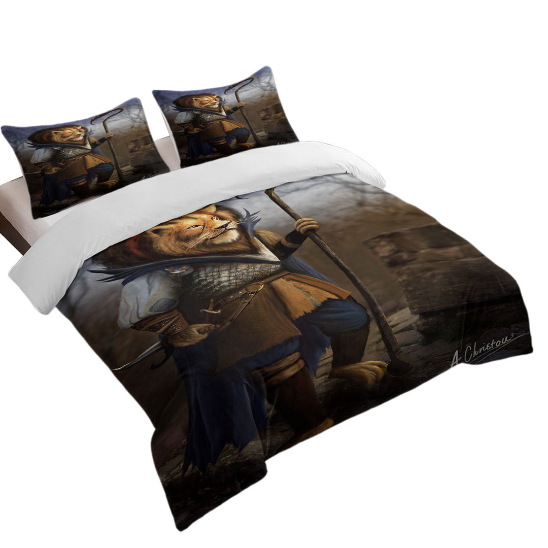 Fantasy Art Cool Lion Warrior Daybed Covers Sets