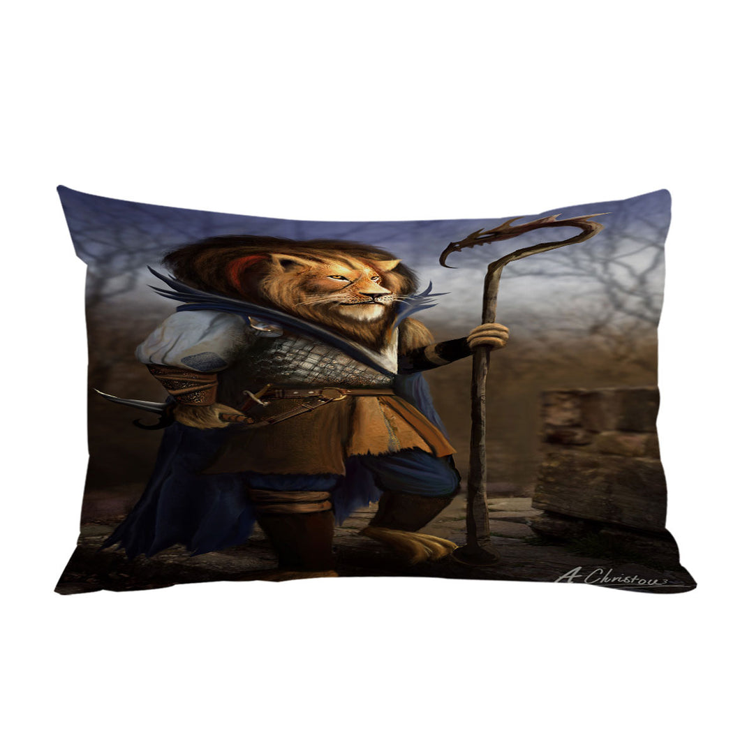 Fantasy Art Cool Lion Warrior Pillow Cases