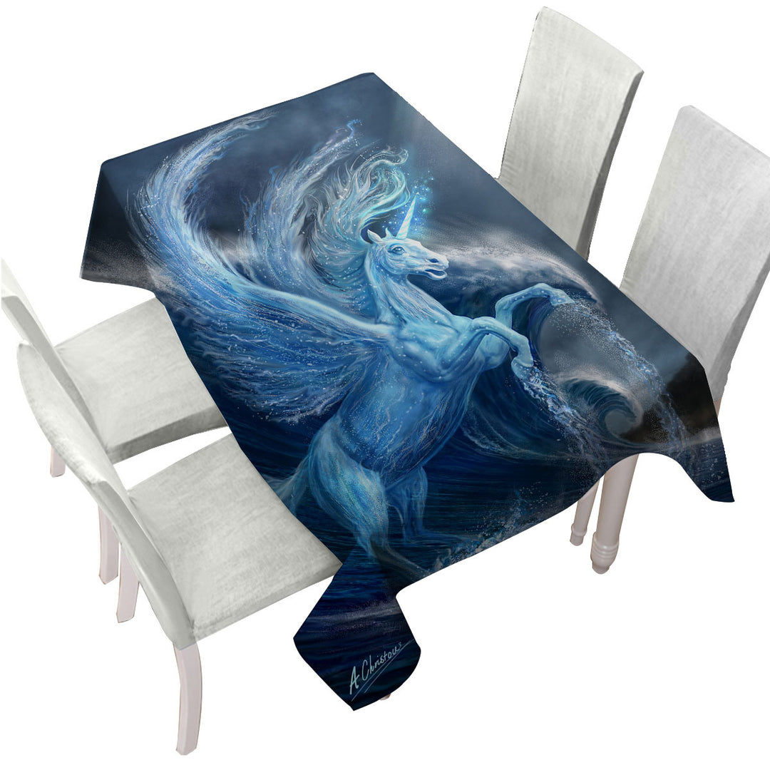 Fantasy Art Cool Water Pegasus Tablecloths