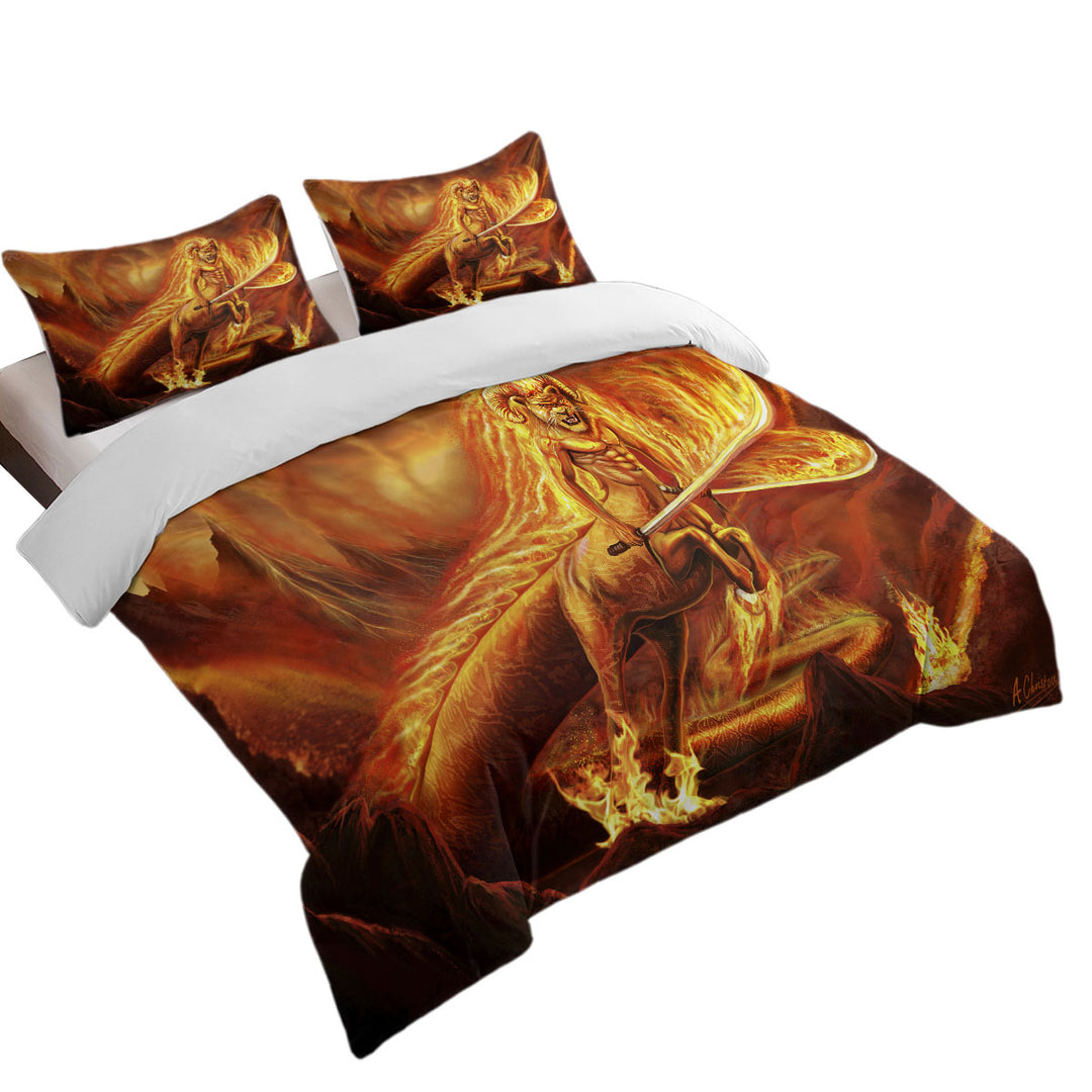 Fantasy Art Creature of Fire Twin Duvet Covers