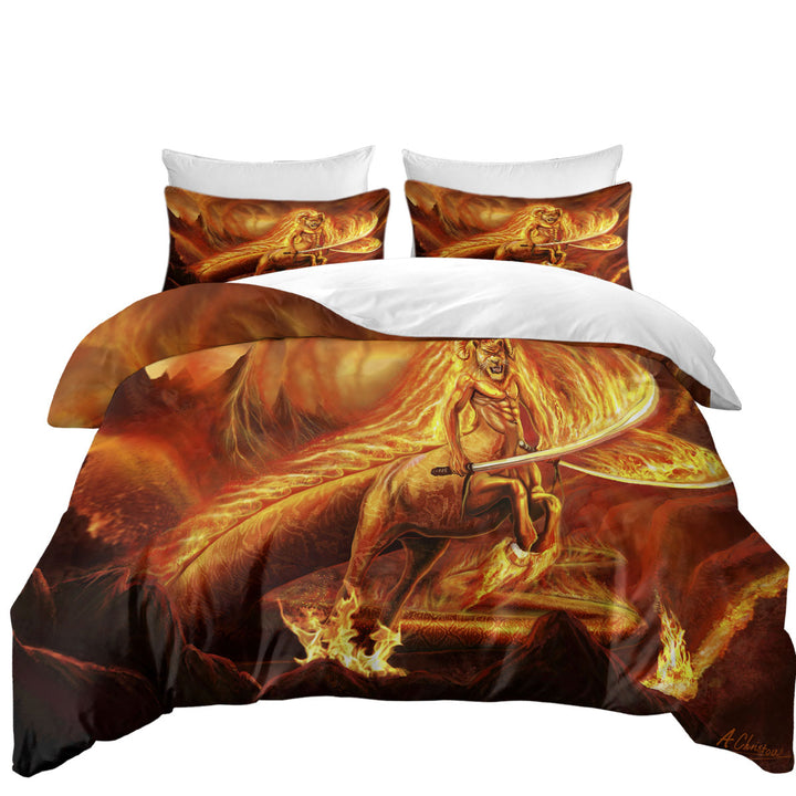 Fantasy Art Creature of Fire Twin xl Duvet Covers