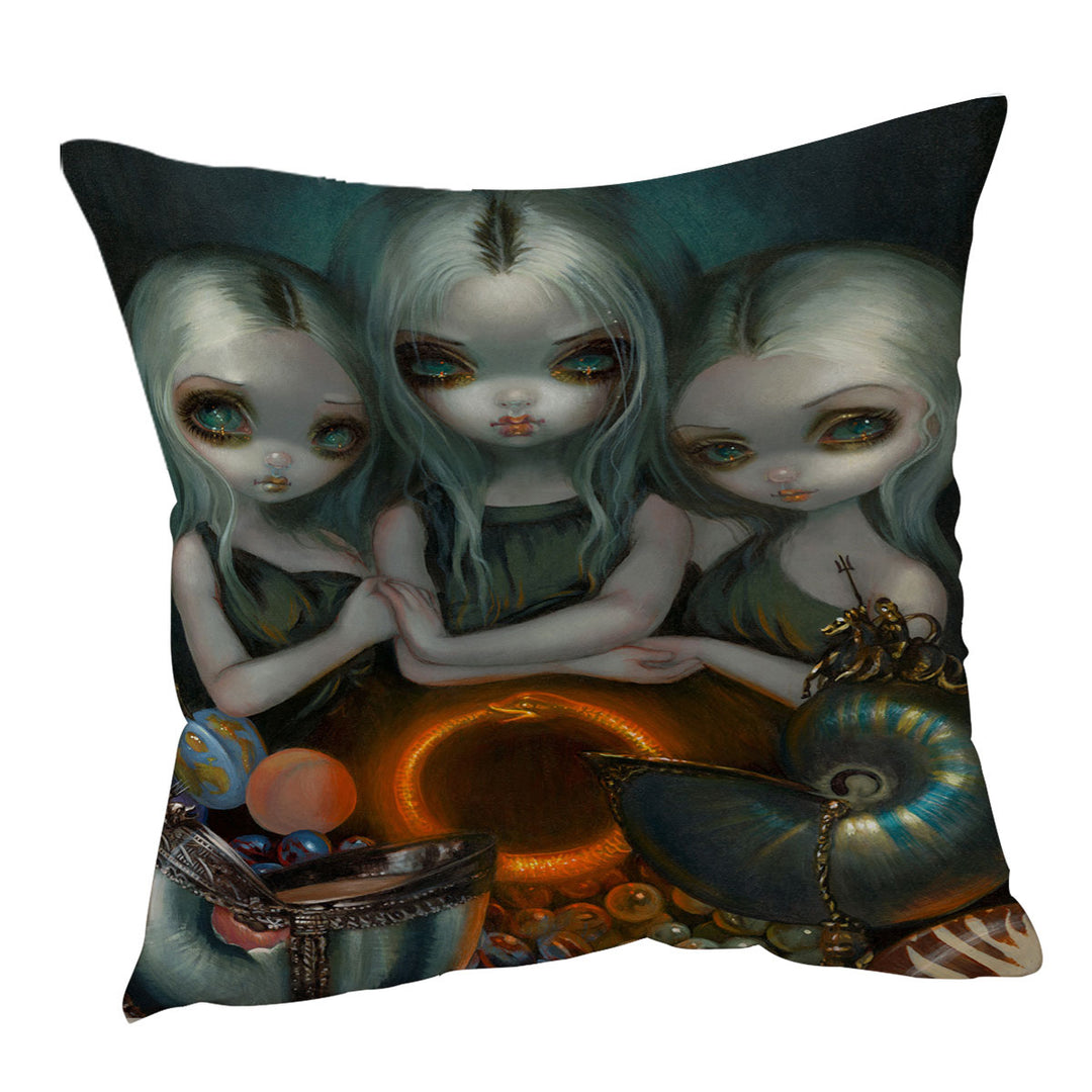 Fantasy Art Cushion Covers Three Maidens Allegory of Infinity