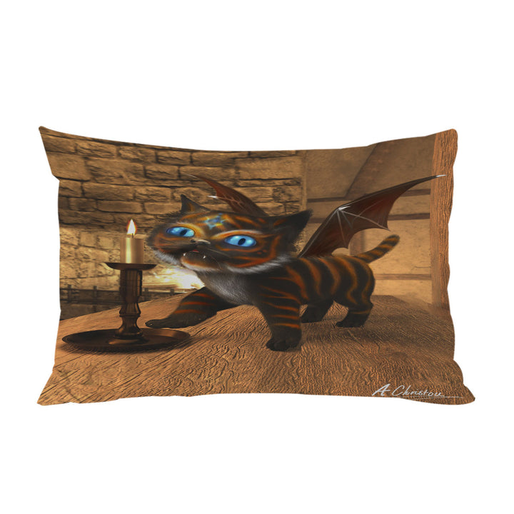 Fantasy Art Cute Dragon Cat Pillow Cases