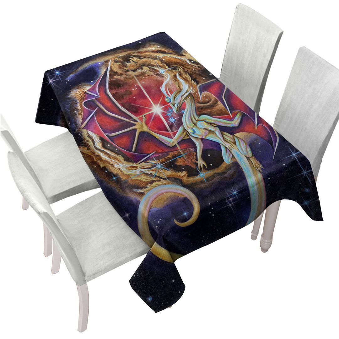 Fantasy Art Dragon Echoes of Light Custom tablecloths