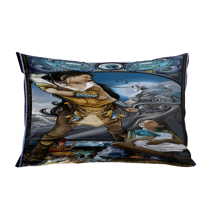 Fantasy Art Dragon Rider Pillowcase