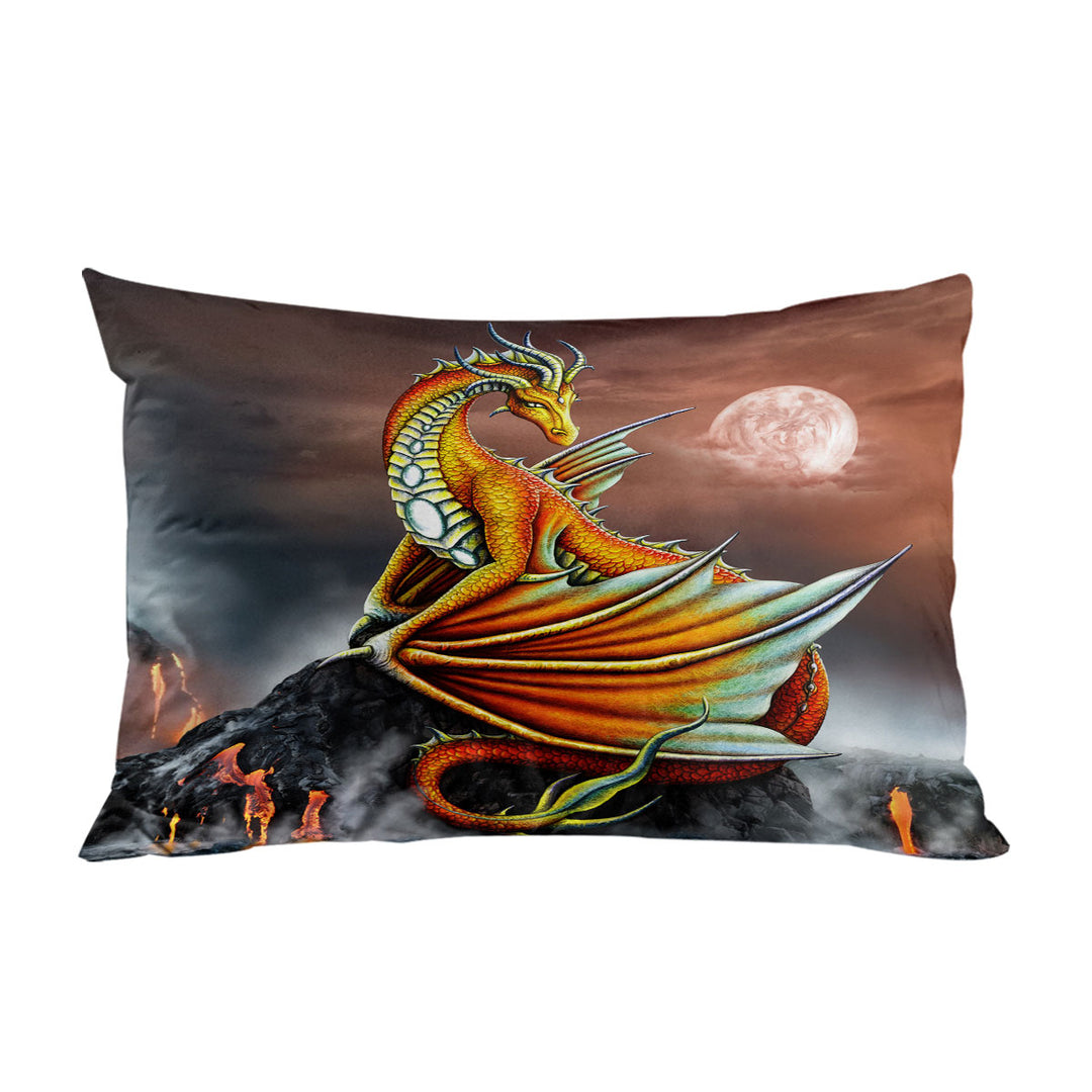 Fantasy Art Everly the Volcano Island Dragon Pillow Cases