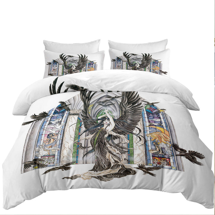 Fantasy Art Fairy of Ravens King Duvet Cover set