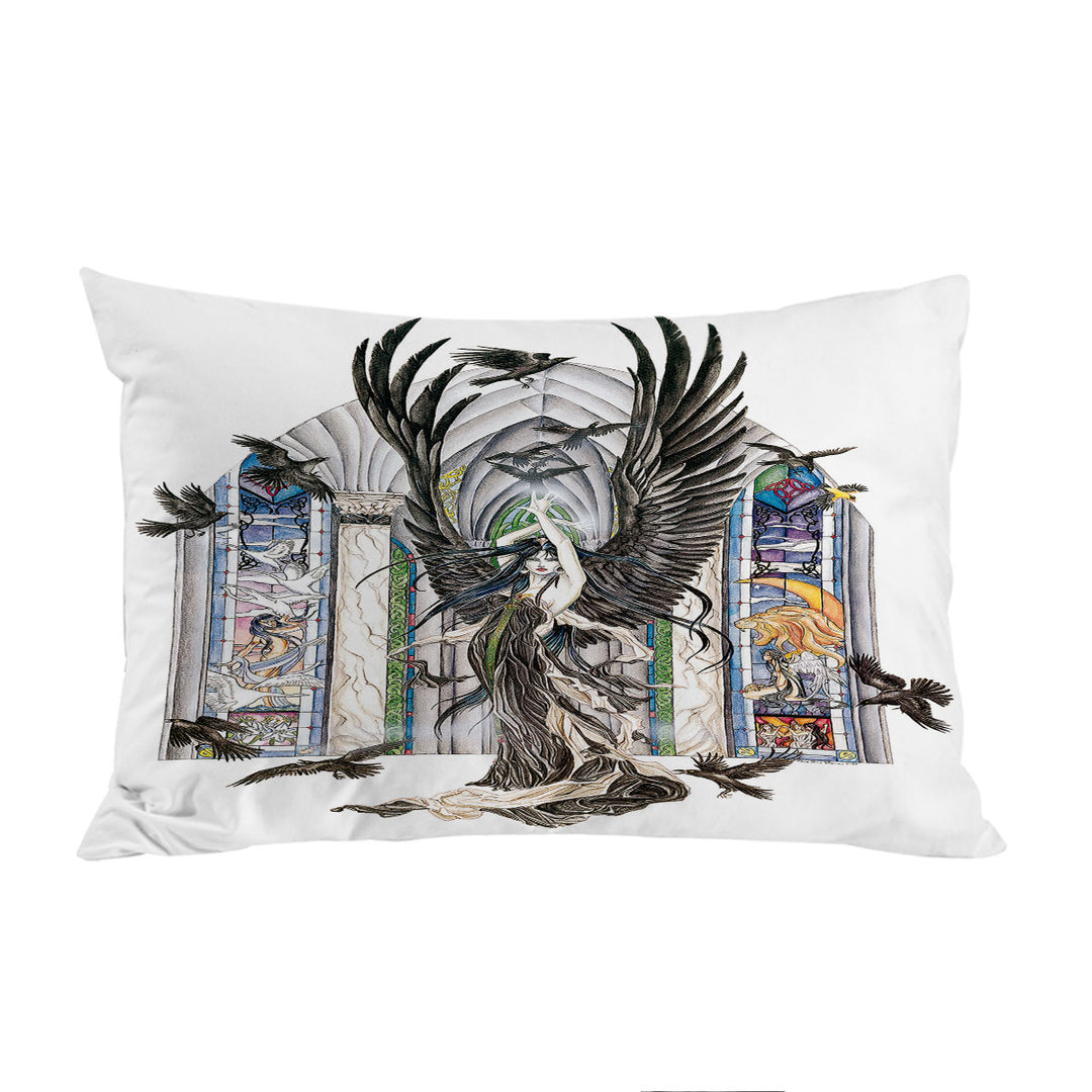 Fantasy Art Fairy of Ravens Pillow Case Covers