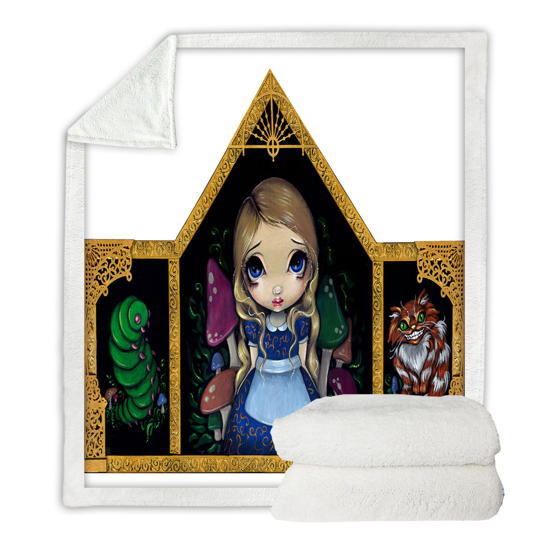 Fantasy Art Fleece Blankets of Alice and Friends