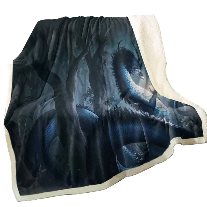 Fantasy Art Forest Dragon Throws