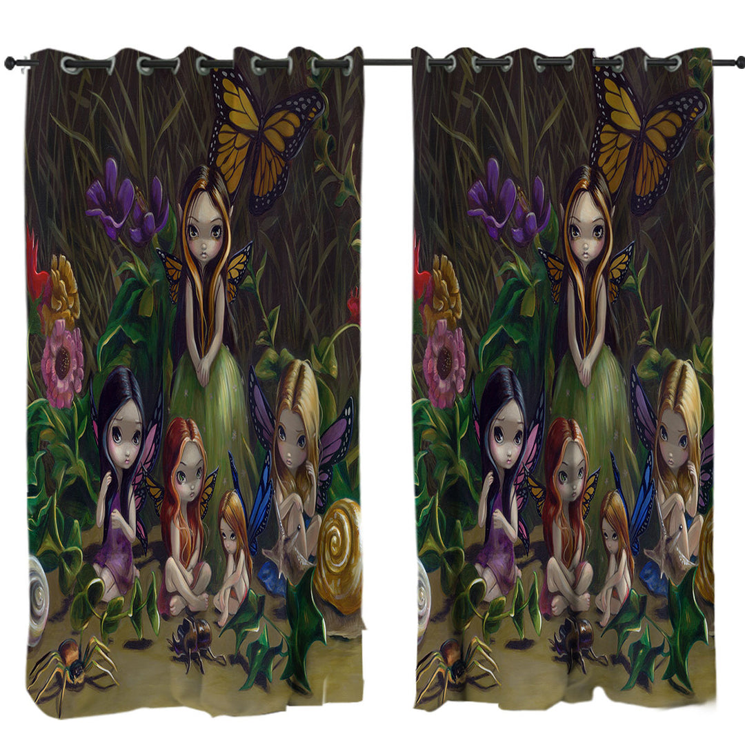 Fantasy Art Forest Gathering of Faeries Curtain