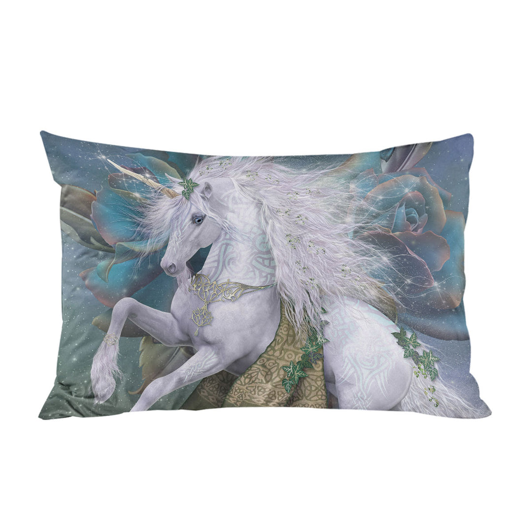 Fantasy Art Magical White Unicorn Pillowcase