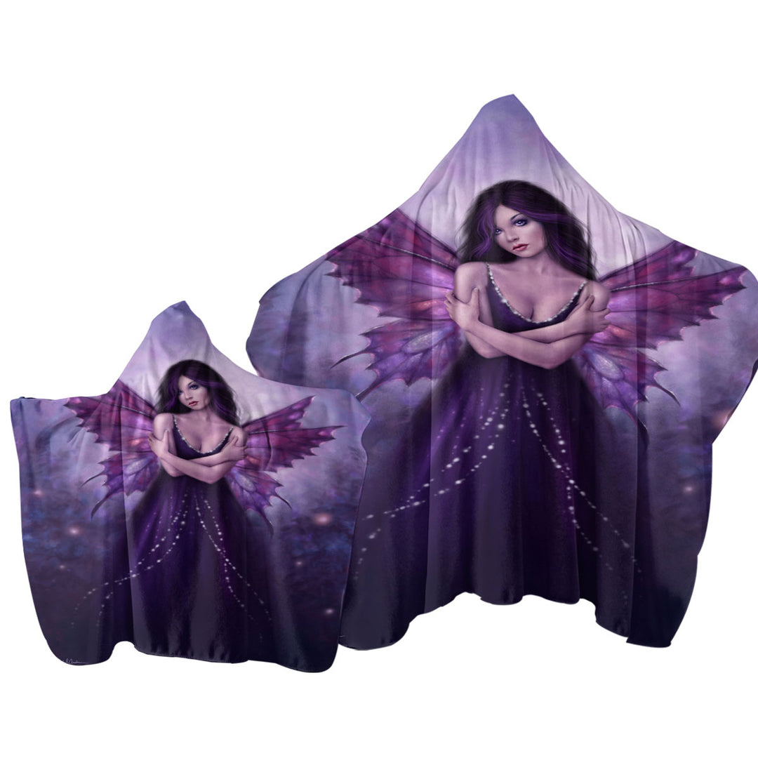 Fantasy Art Mirabella Beautiful Butterfly Girl Towel Hoodie