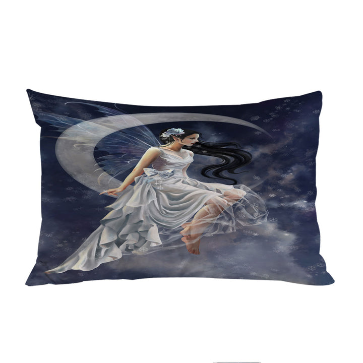 Fantasy Art Moon and the Beautiful Frost Fairy Pillow Cases