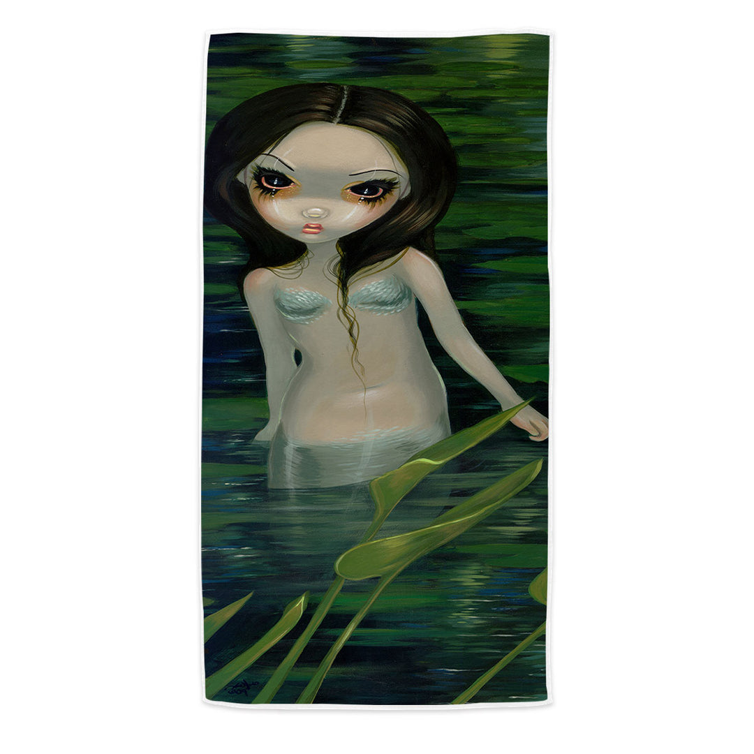 Fantasy Art Painting Mermaid Beach Towel