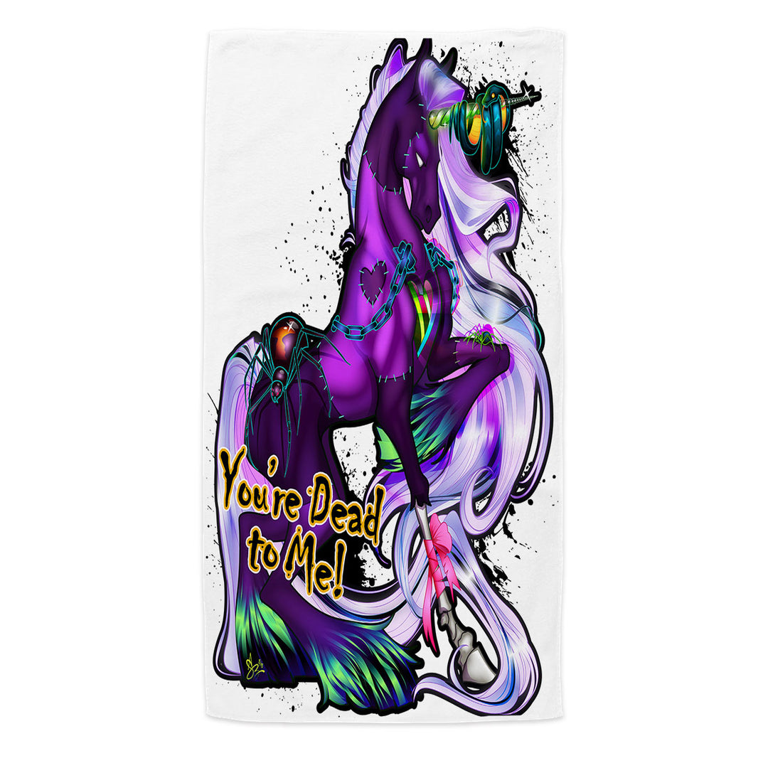 Fantasy Art Purple Rudicorn and Spider Cool Quote Pool Towels Microfiber