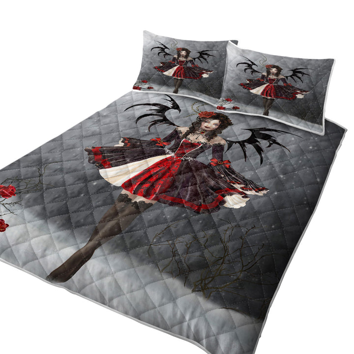 Fantasy Art Roses and Gothic Princess Coverlet