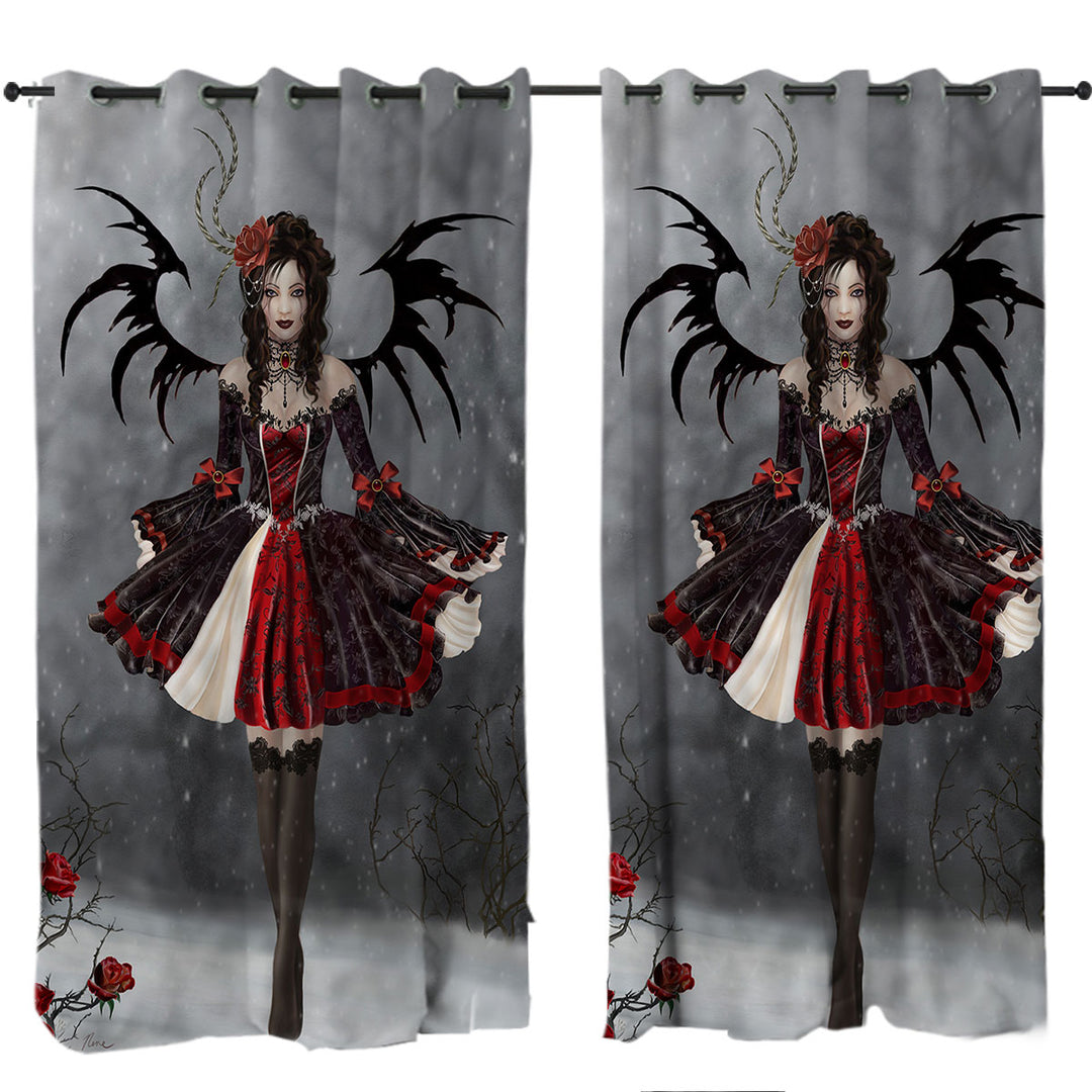 Fantasy Art Roses and Gothic Princess Curtain