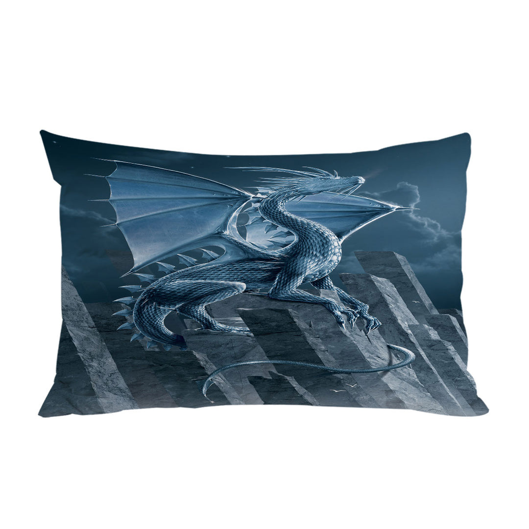 Fantasy Art Silver Dragon Pillow Cases