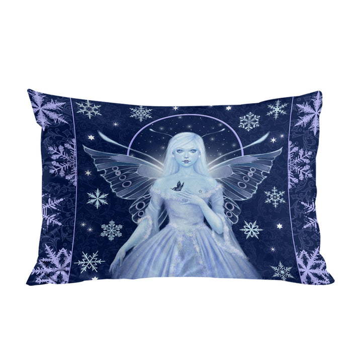 Fantasy Art Snowflakes and Stunning Snow Fairy Pillowcase