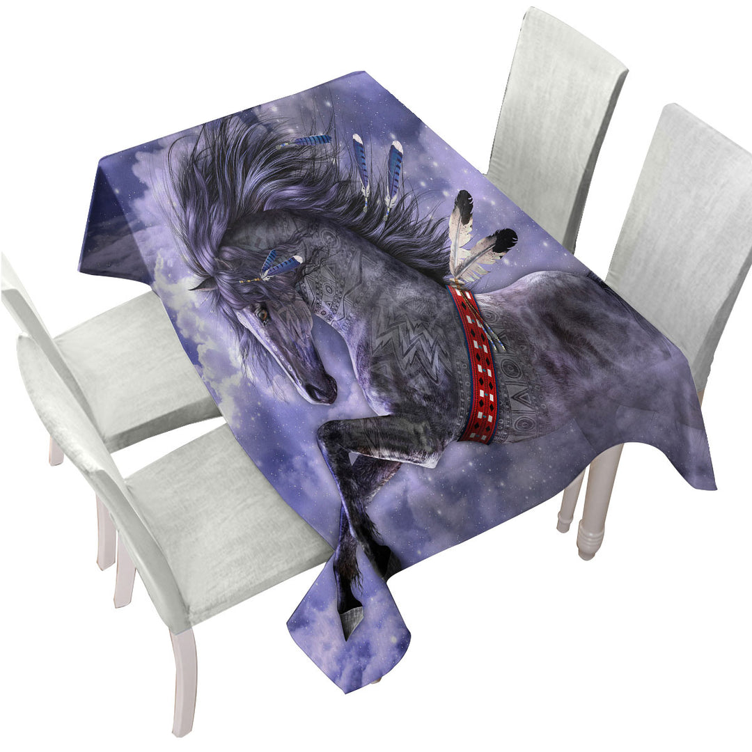 Fantasy Art Spirit Horse in the Clouds Custom tablecloths