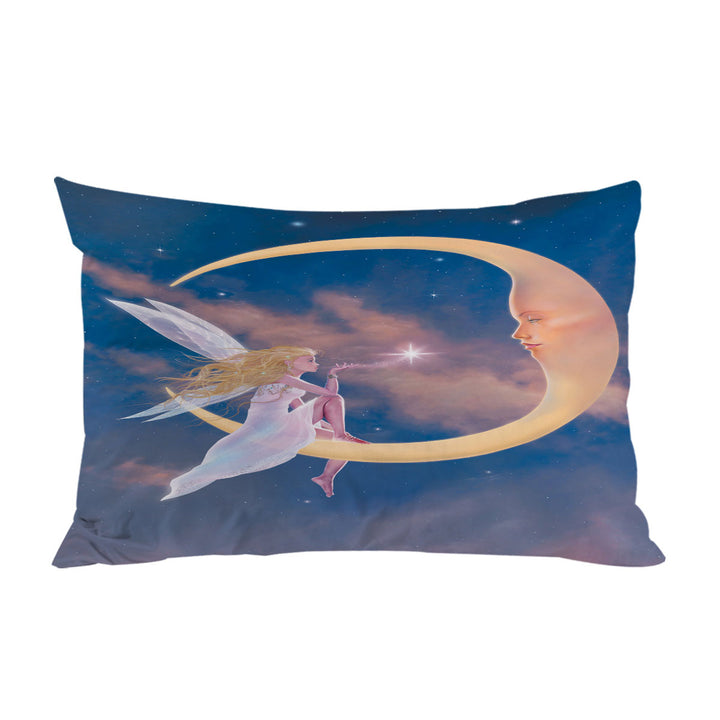 Fantasy Art Star Kiss Moon and Fairy King Pillow Cases