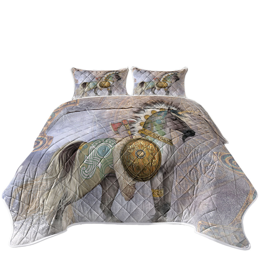 Fantasy Art Starfire the Native Warrior Unicorn Coverlets