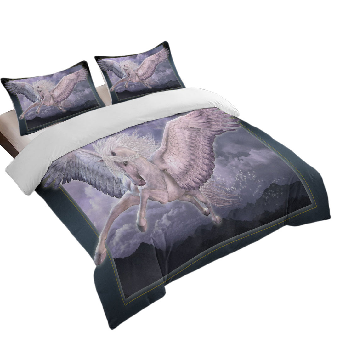 Fantasy Art Taking Flight Magical Flying Horse Pegasus Coverlets