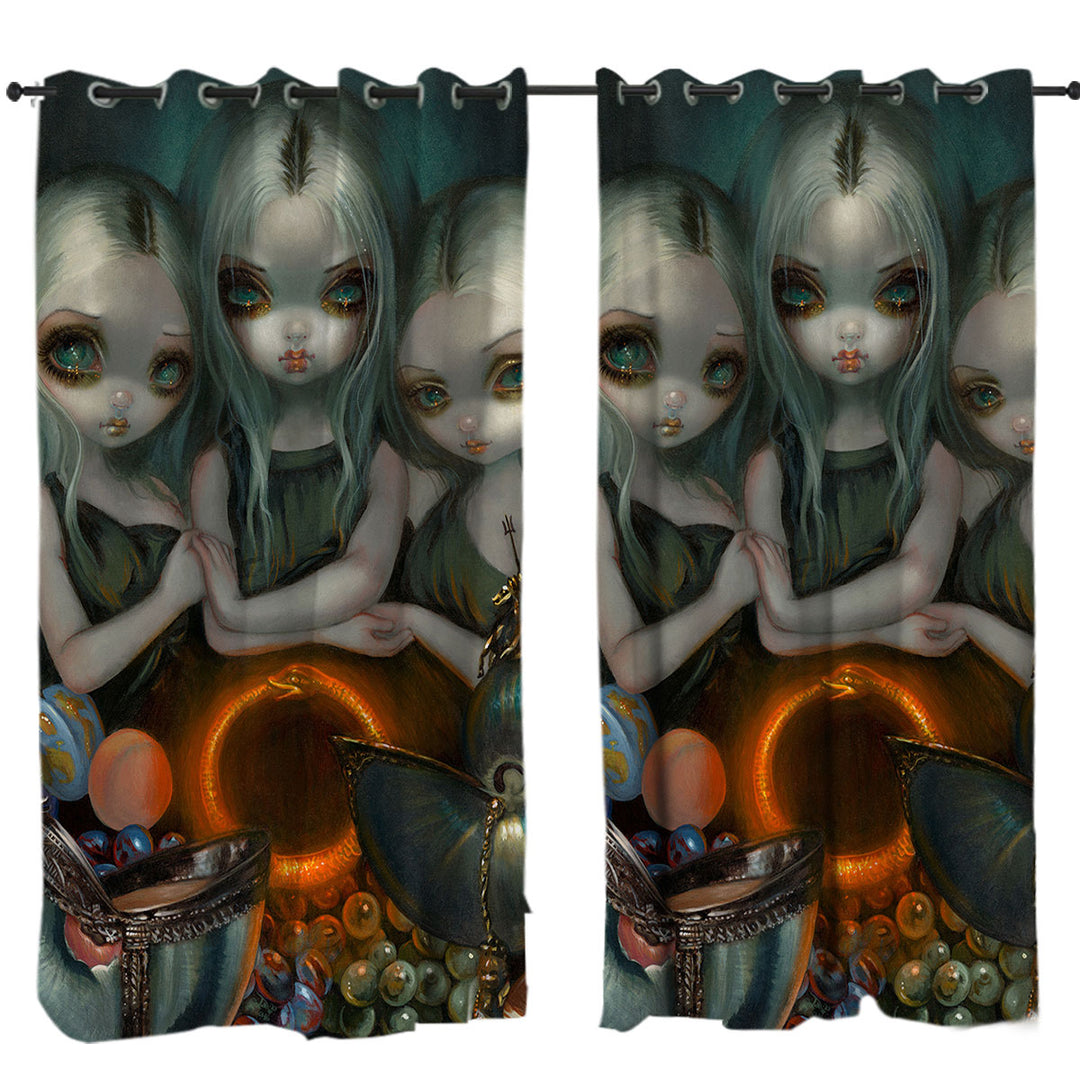 Fantasy Art Three Maidens Allegory of Infinity Curtains