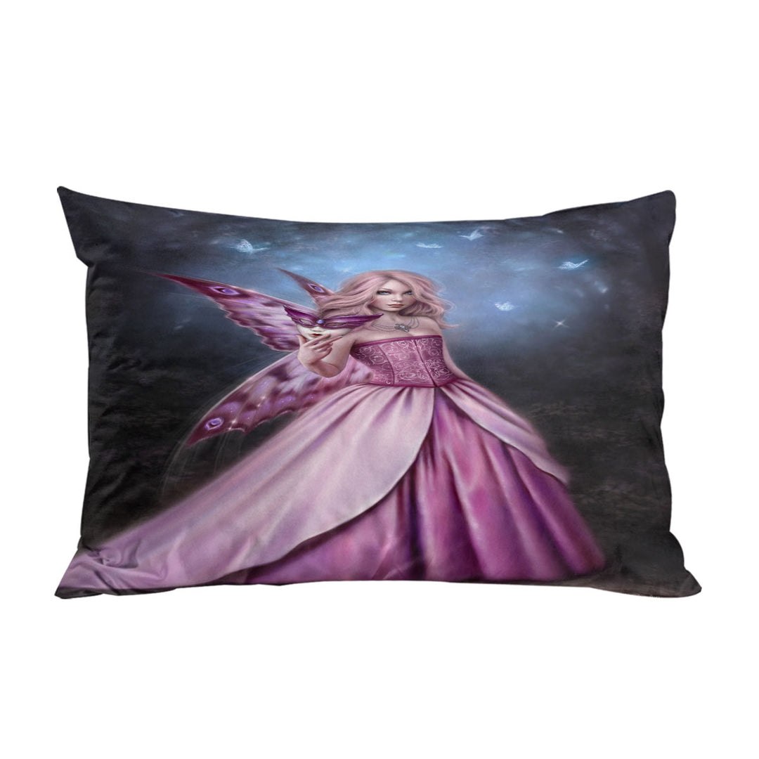 Fantasy Art Titania the Gorgeous Pinkish Butterfly Girl Pillowcase