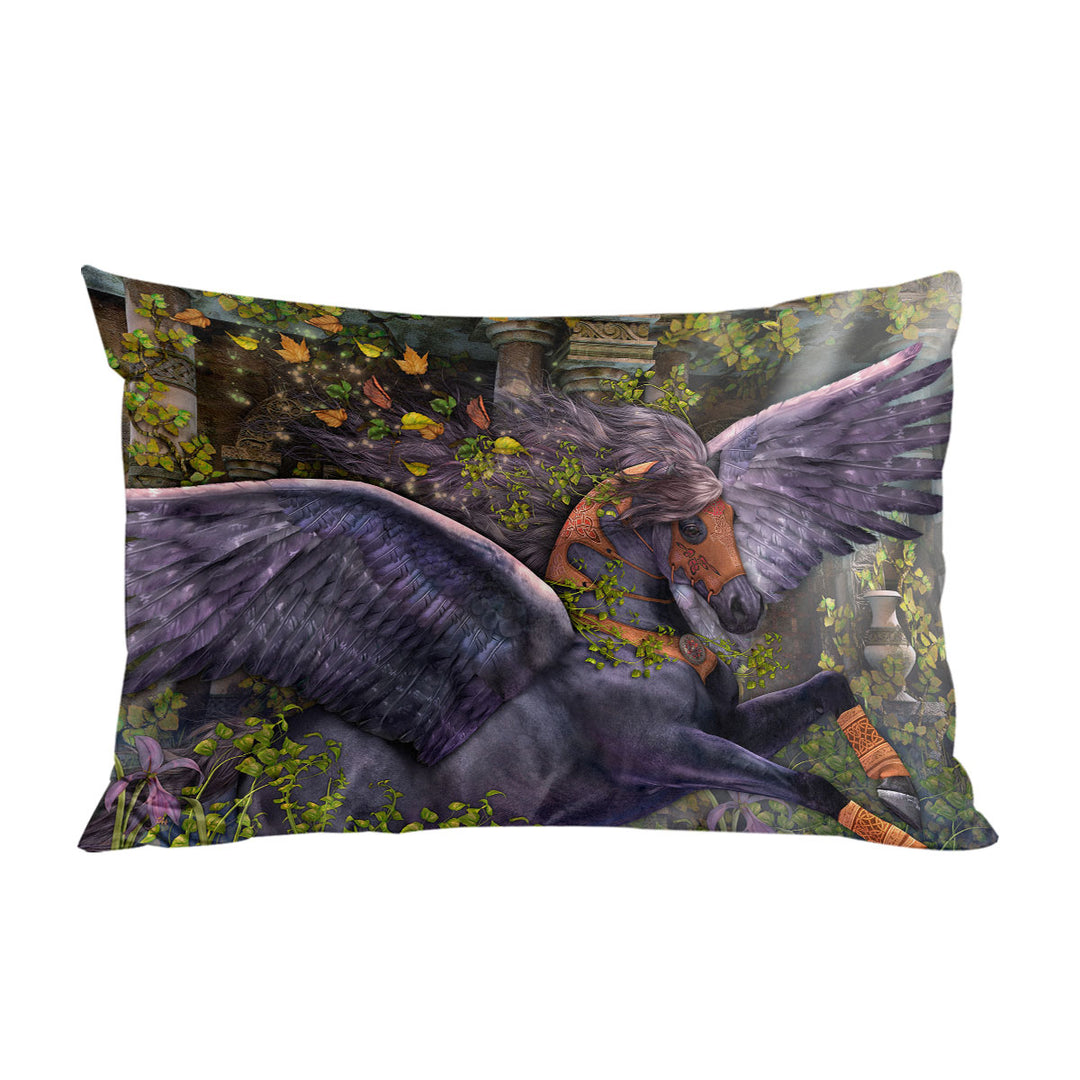 Fantasy Art Vine Flying Horse Pillowcase