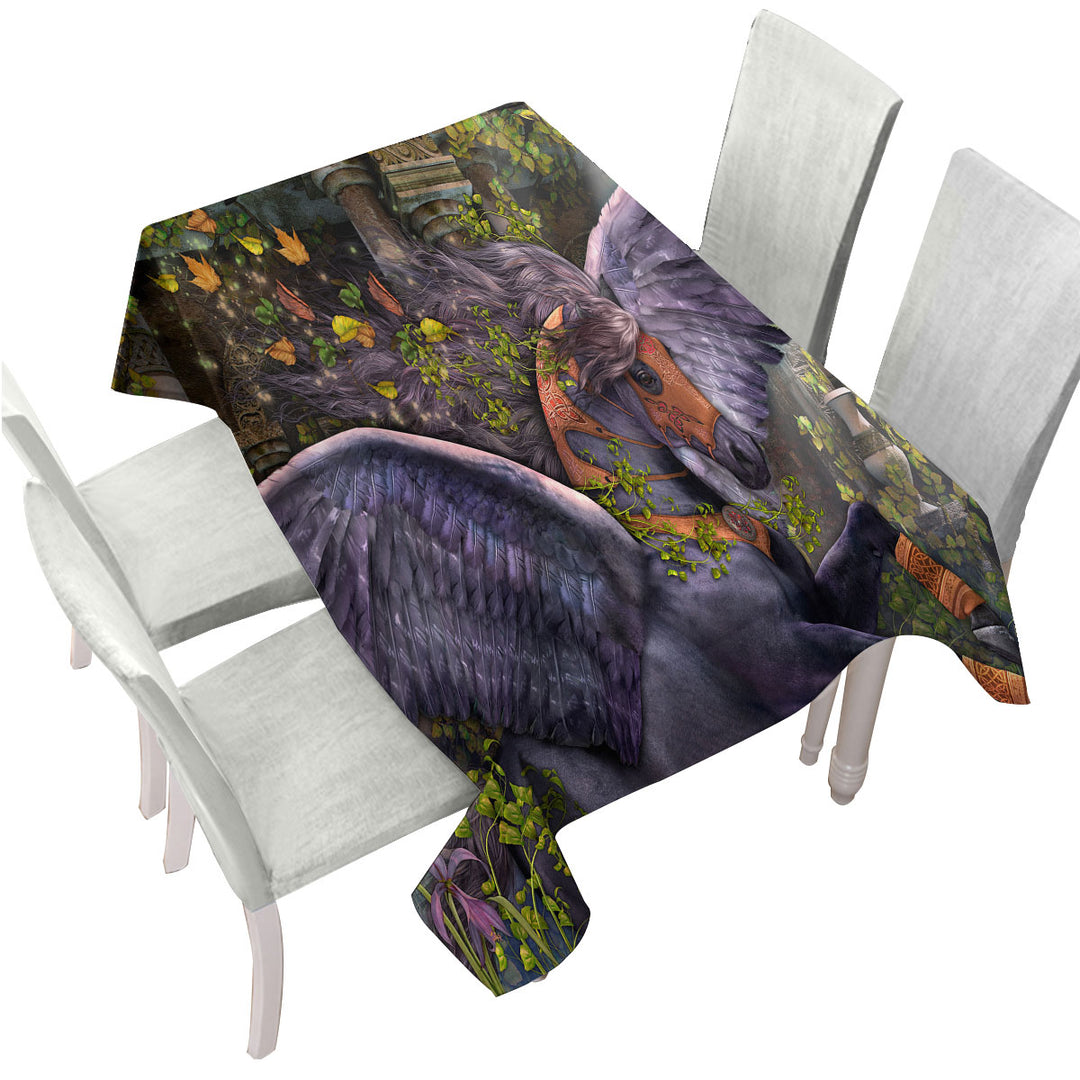 Fantasy Art Vine Flying Horse Tablecloths