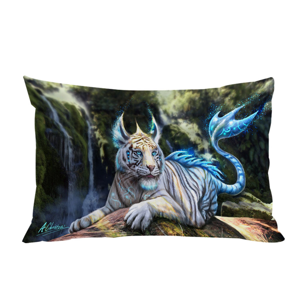 Fantasy Art White Nero Tiger Pillow Cases