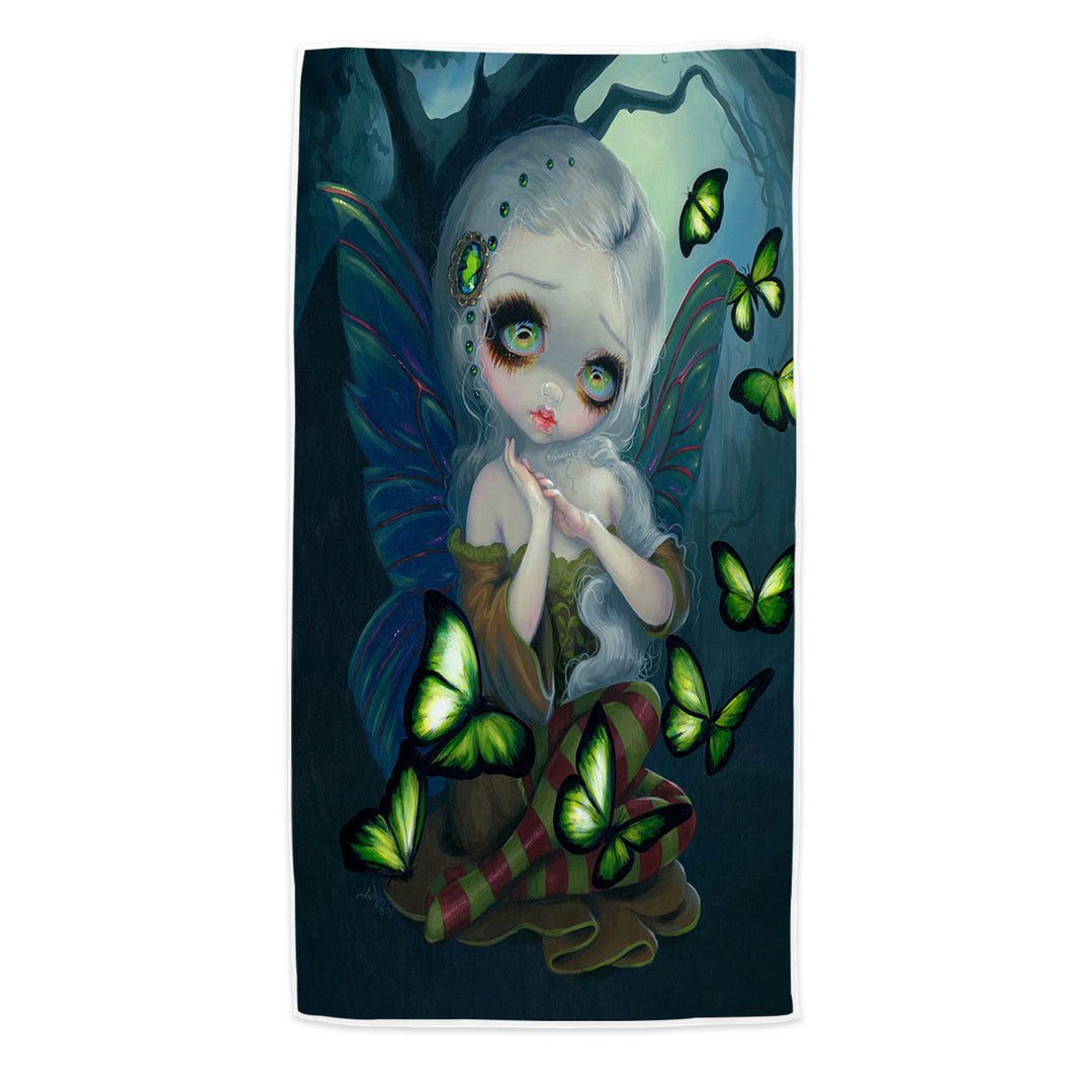 Fantasy Art the Absinthe Butterfly Fairy Beach Towels