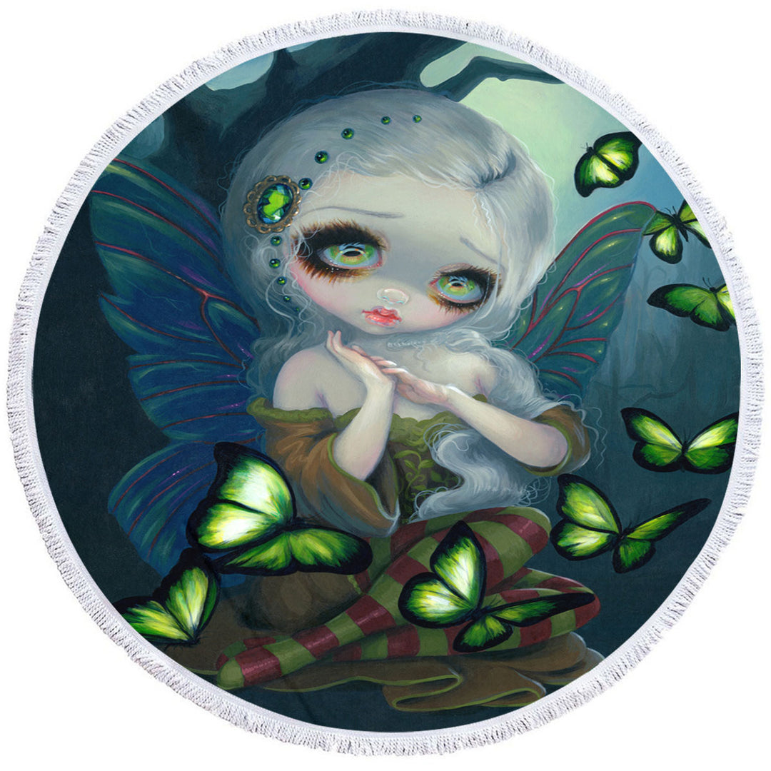 Fantasy Art the Absinthe Butterfly Fairy Best Beach Towels for Girls