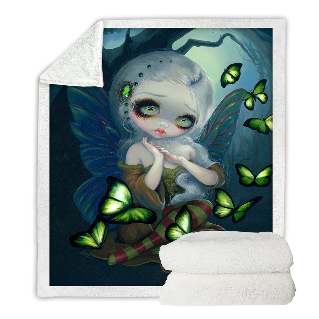 Fantasy Art the Absinthe Butterfly Fairy Sofa Blankets