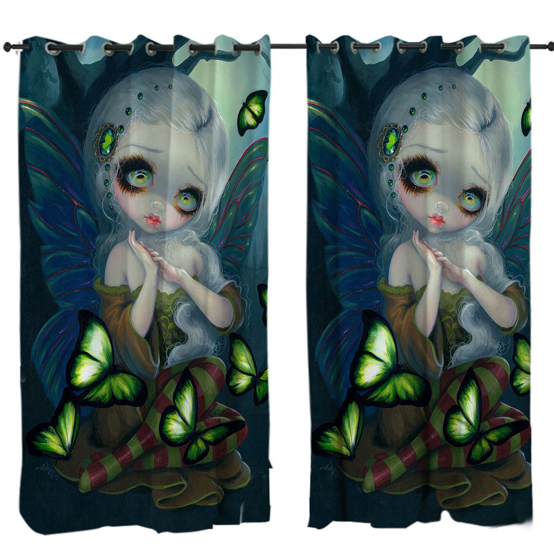 Fantasy Art the Absinthe Butterfly Fairy Window Curtains