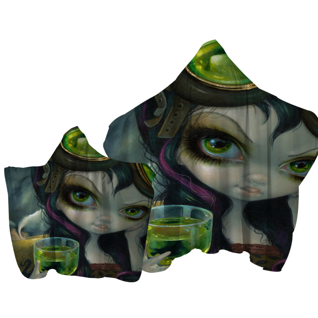 Fantasy Art the Absinthe Pilot Fairy Hooded Beach Towel