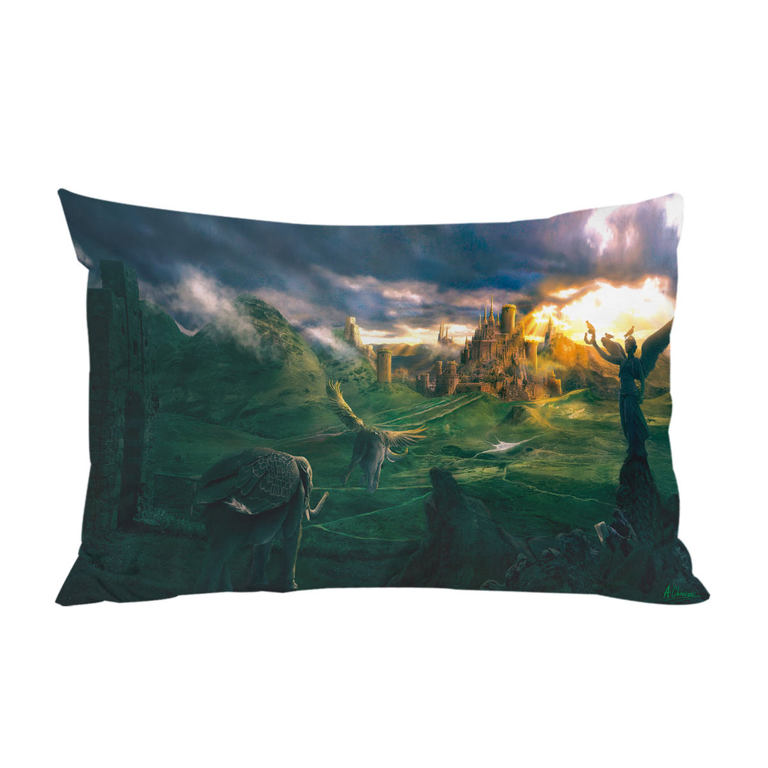 Fantasy Art the Castle Highlands Pillowcases