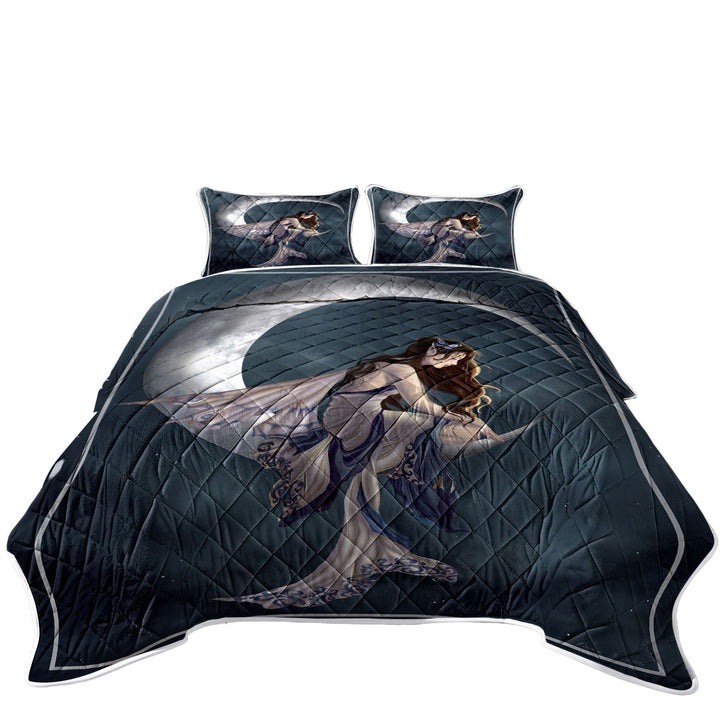 Fantasy Art the Lovely Moon Fairy King Size Quilt Sets