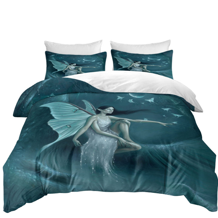 Fantasy Art the Luna Moth Woman Coverlet