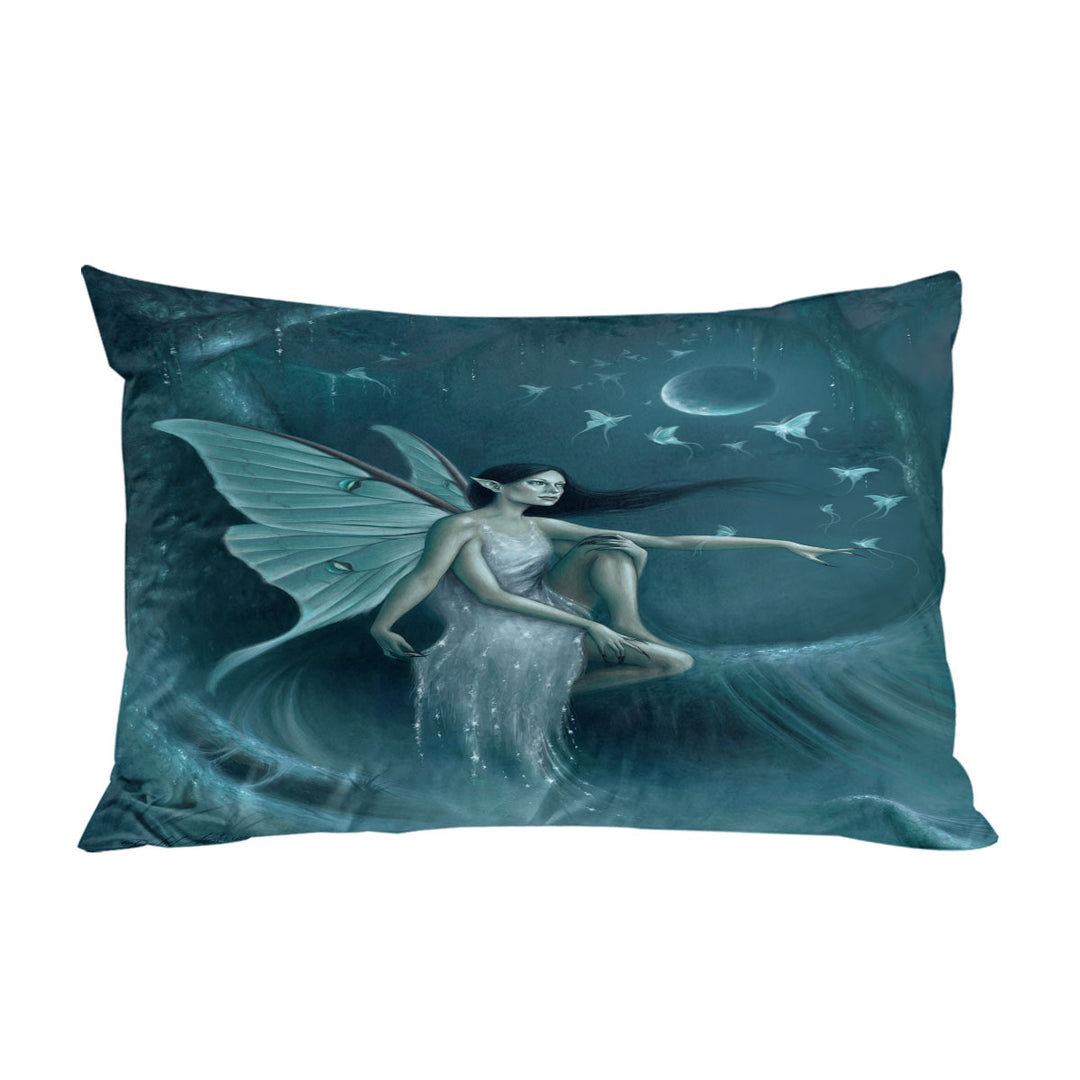 Fantasy Art the Luna Moth Woman Pillowcases