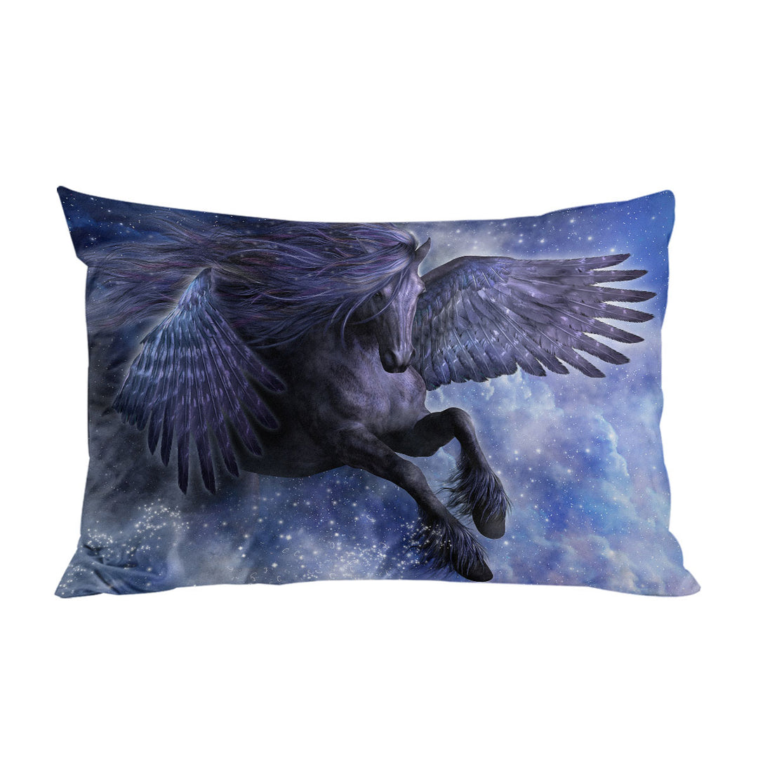 Fantasy Art the Magical Dark Angel Horse Pillowcase