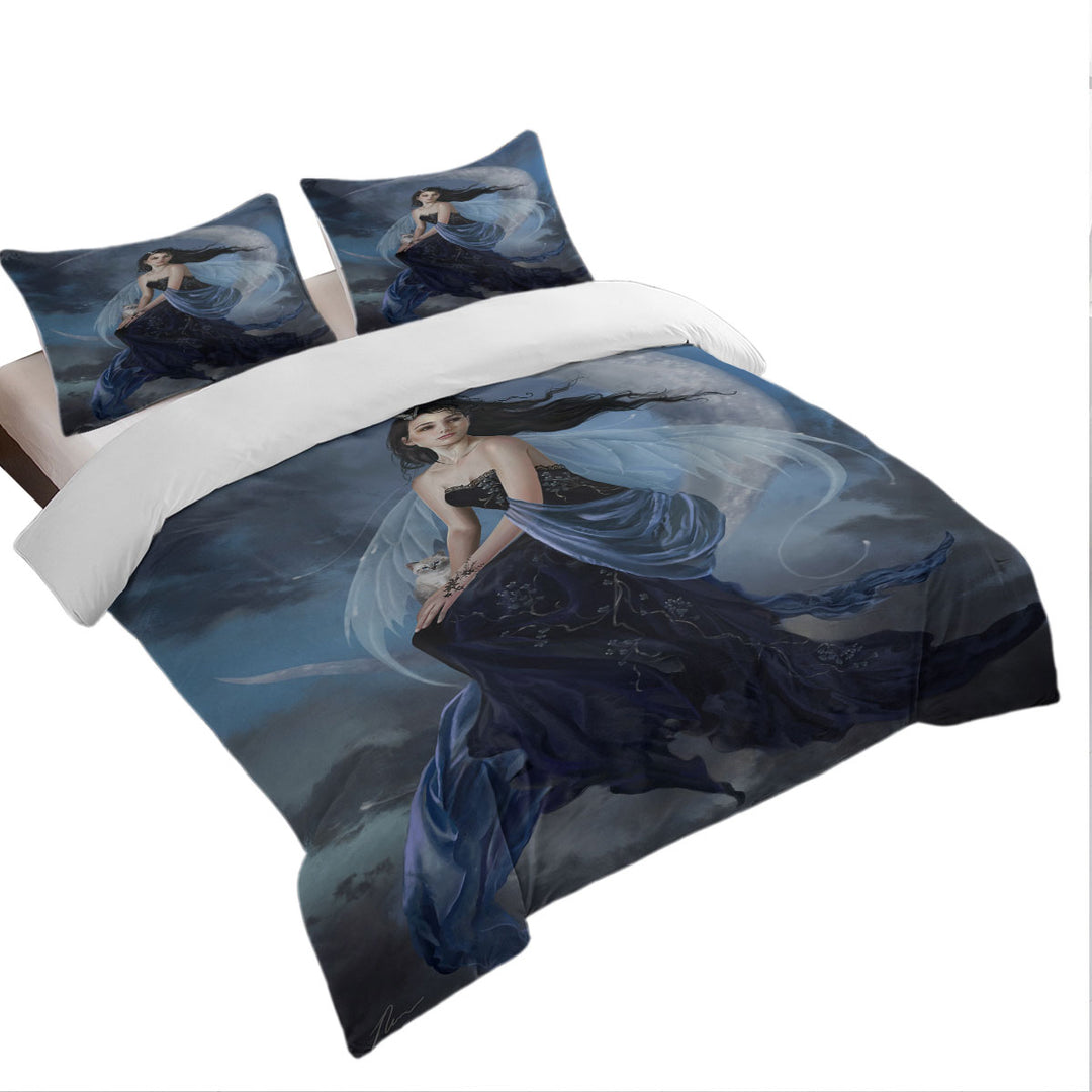 Fantasy Art the Moon Indigo Fairy Duvet Cover