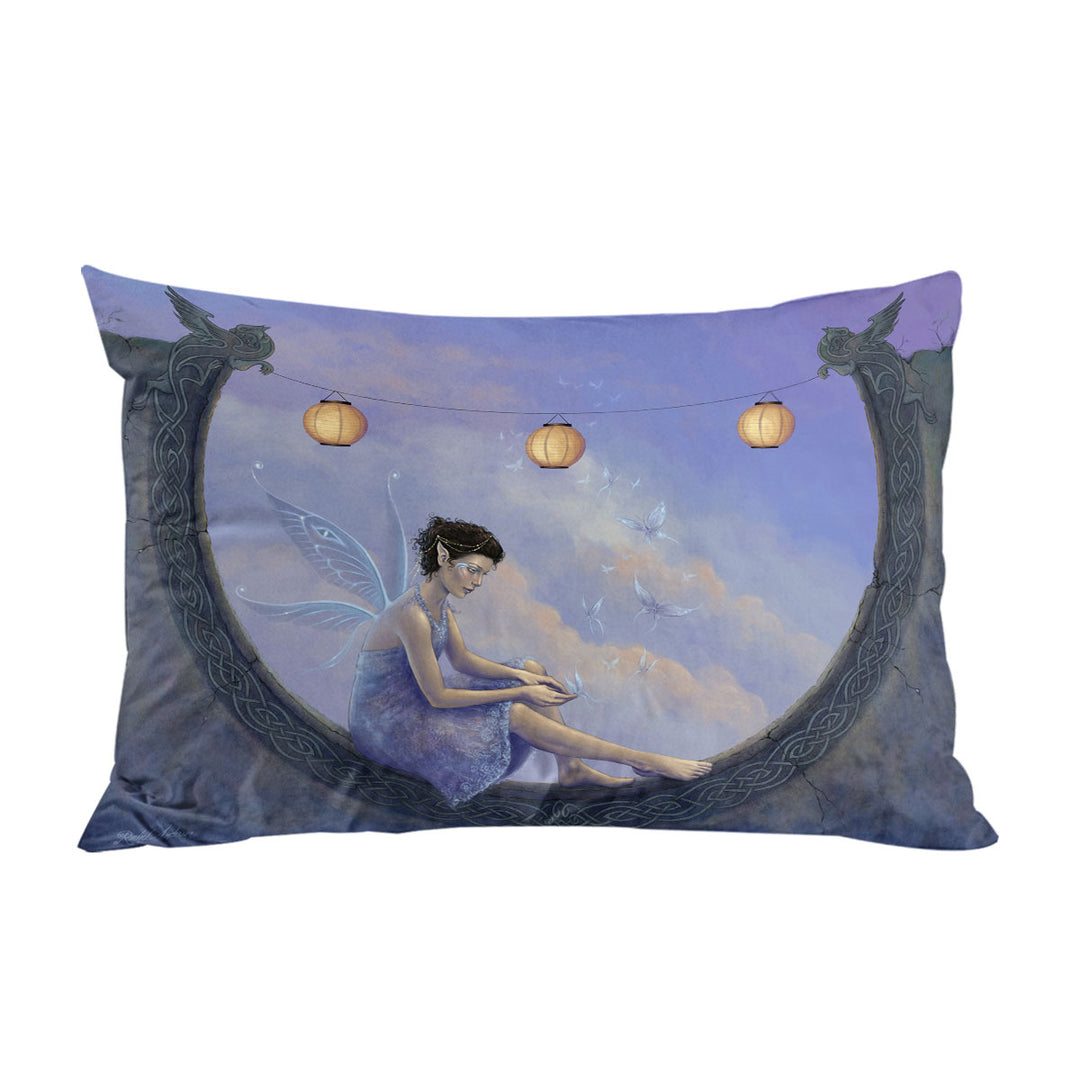 Fantasy Art the Summer Fairy with Butterflies King Pillow Cases